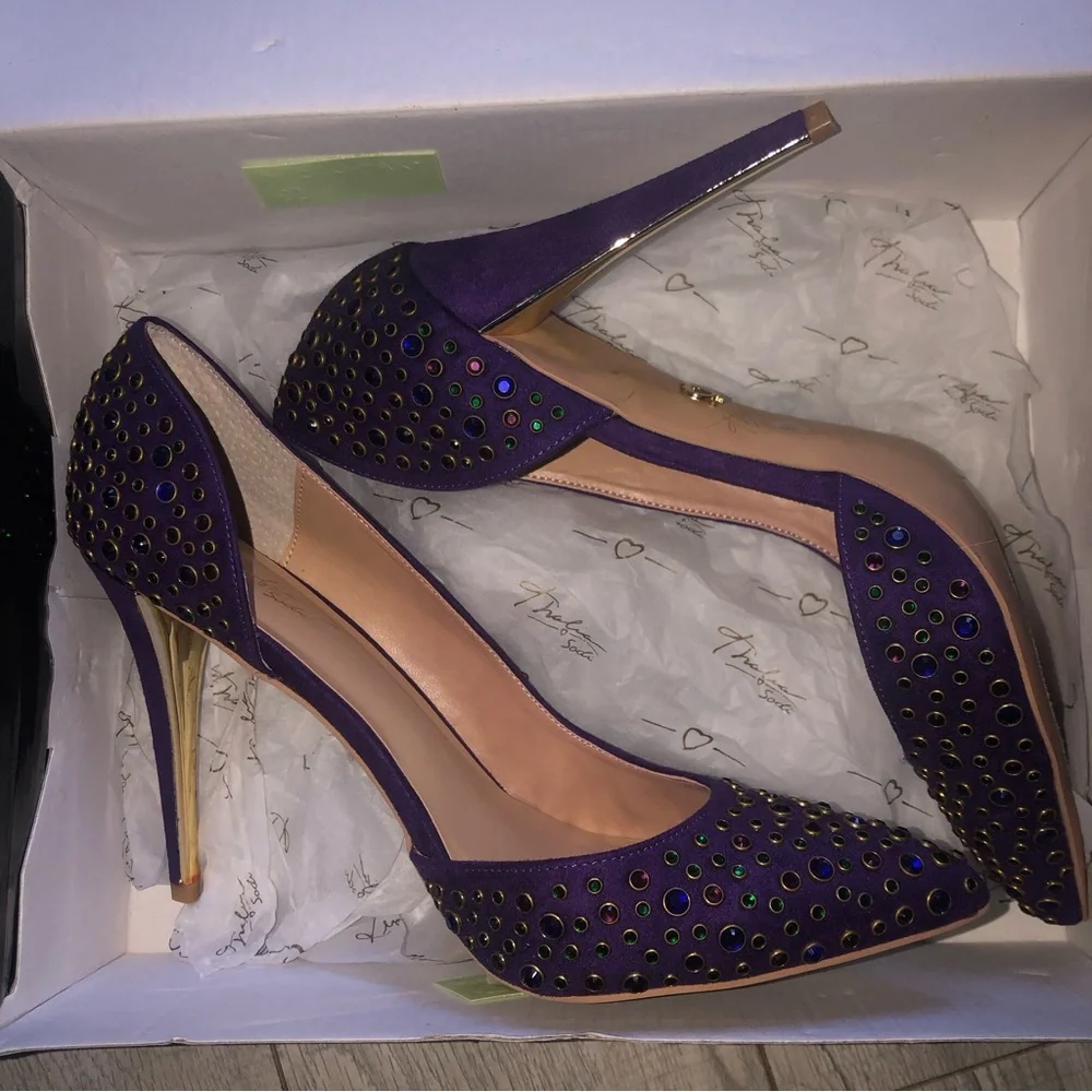 Thalia sodi 9 1/2 high heels plum
